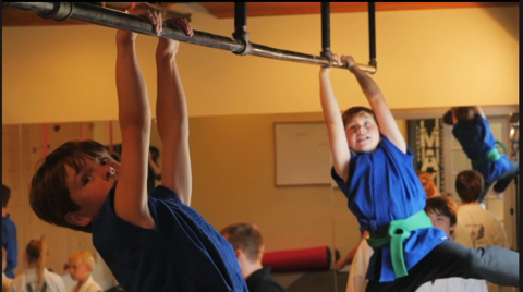 Just hanging around at the Hinsdale Fitiness Club summer camp